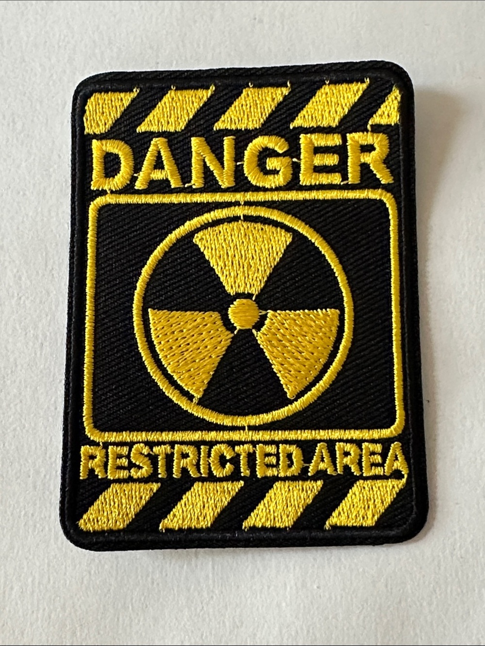 Yellow & Black 'Danger Restricted Area' Patch